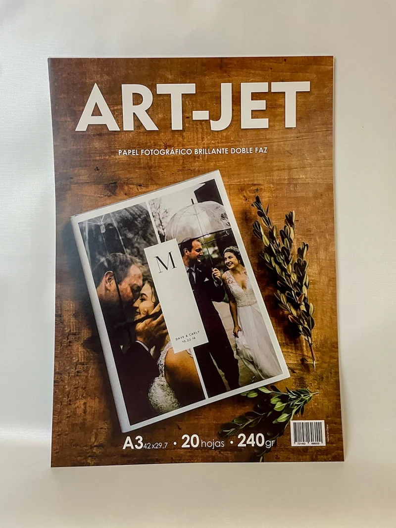 Papel fotográfico brillante doble faz 240g, A3, 20 hojas