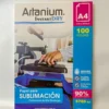 Papel para sublimación, A4, 100 hojas, Artanium