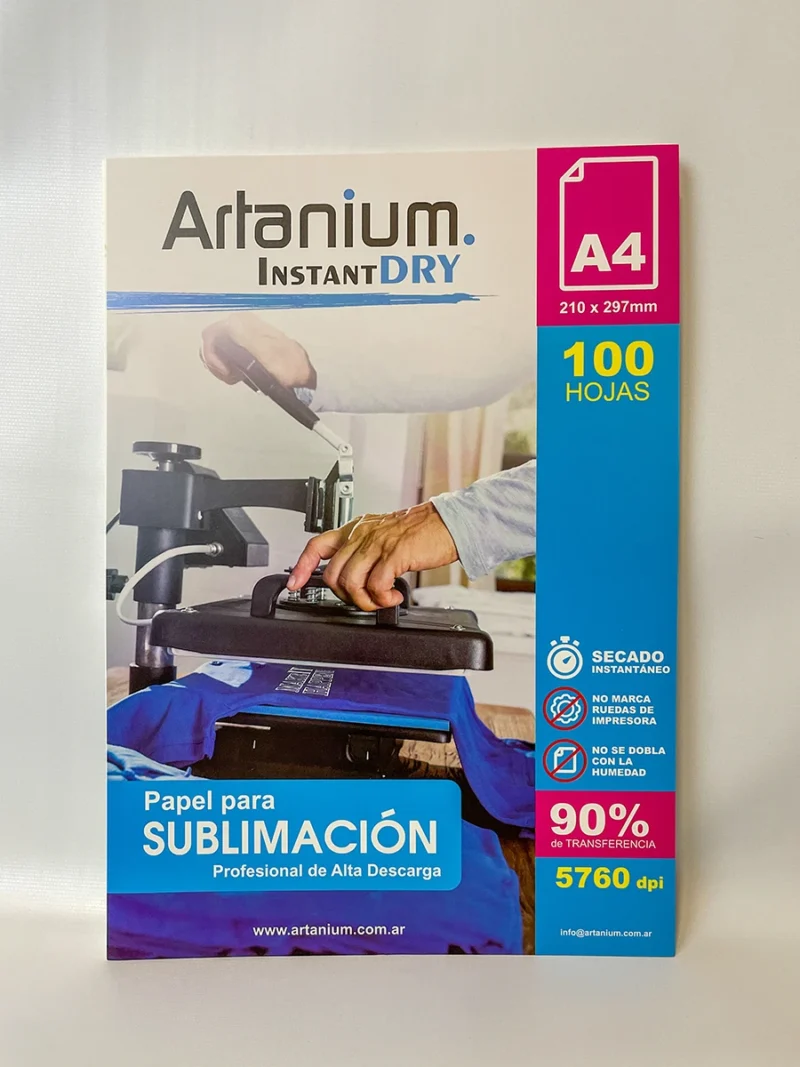 Papel para sublimación, A4, 100 hojas, Artanium
