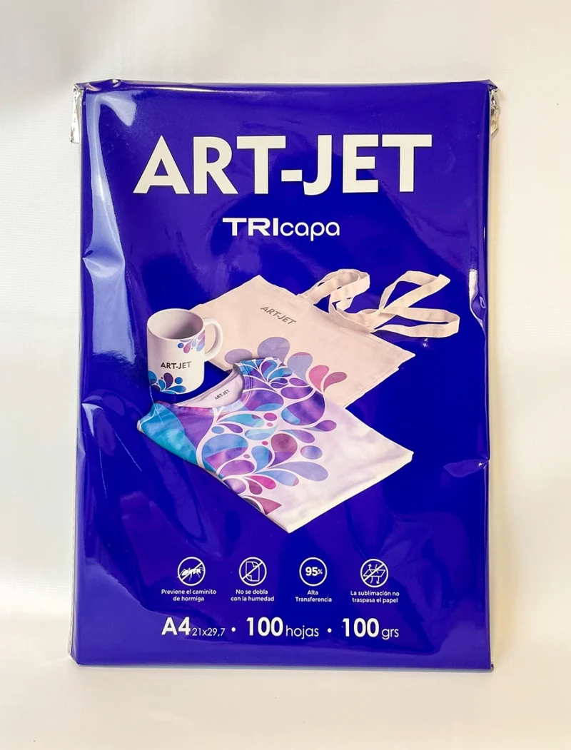 Papel para sublimación tricapa 100g, A4, 100 hojas
