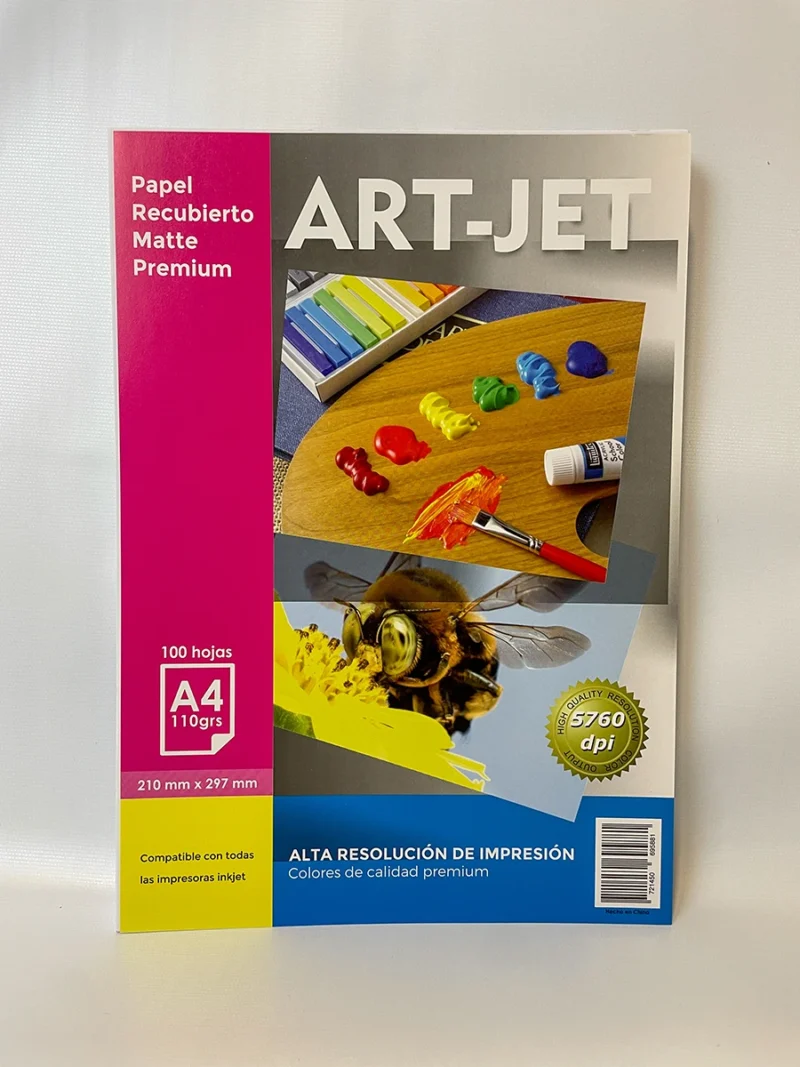 Papel recubierto matte premium, A4, 100 hojas, Art-Jet